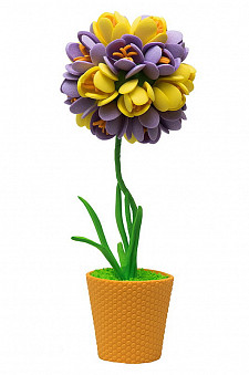 Набор для творчества топиарий Крокусы фиолетовый/желтый, 15 см