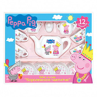 PEPPA PIG. Набор посуды Королевское Чаепитие12 предметов, ТМ Peppa