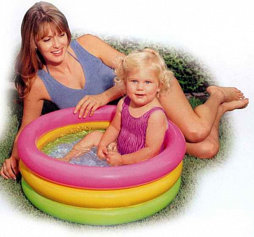 Бассейн надувной детский "Sunset Glow Baby Pool" 86х25см (до 3-х лет)