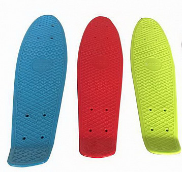 Скейтборд (пенниборд), до 60кг, 3 цвета в ассортименте, 54,5х15,5х12см