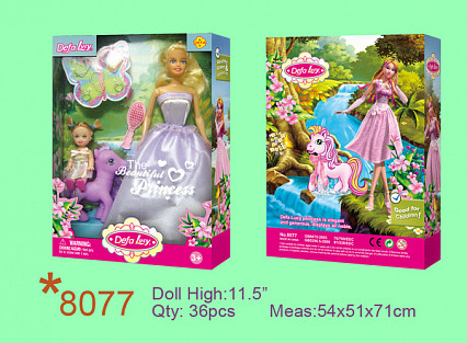 Кукла Defa в наборе с ребенком, пони и аксессуарами, высота куклы: 29 см