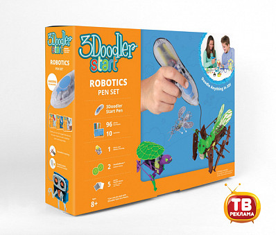 3Д Ручка 3DOODLER START, подарочный набор Роботы