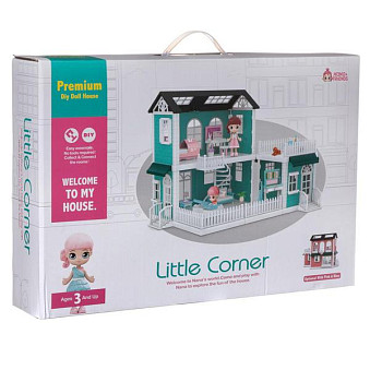 Игровой набор ABtoys Модульный домик (собери сам), 8 секций. Мини-куколки с питомцами на кухне, в ванной, в столовой, в наборе с аксессуарами