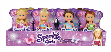 Sparkle Girlz. Кукла Маленькая Фея, 24шт в дисплейной коробке, 4 вида в ассортименте 10 x 2.5 x 11.5