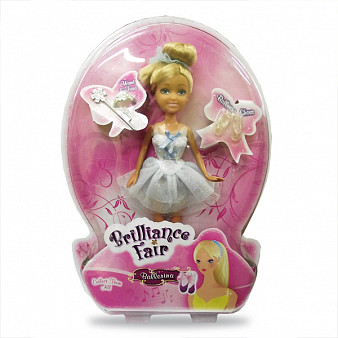 Кукла Brilliance Fair балерина, 26,7 см, с диадемой и волшебной палочкой