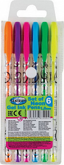 Ручки гелевые набор "NEON" 6 цветов, 1,0мм