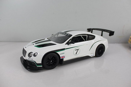 Машина р/у 1:14 Bentley Continental GT3, цвет белый 27MHZ