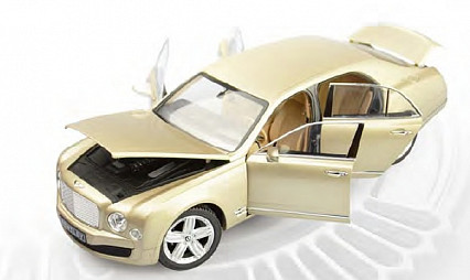 Машина металлическая 1:18 Bently Mulsanne, открываются двери, капот, багажник