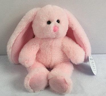 Кролик розовый, 15см