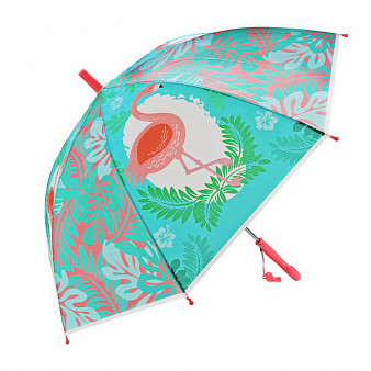 Зонт детский Фламинго,  48см, свисток, полуавтомат