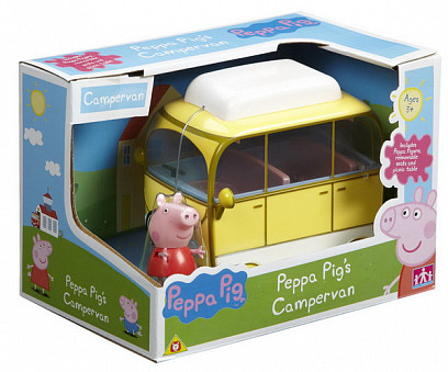 PEPPA PIG. Игровой набор ВЕСЕЛЫЙ КЕМПИНГ (автомобиль-фургон, 1 фигурка)
