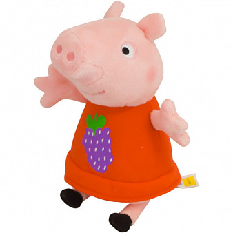 PEPPA PIG. Мягкая игрушка Пеппа с виноградом 20см