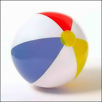 Мяч надувной 51 см."Glossy Panel Ball" 6 цв.(от3х лет)